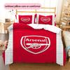Arsenal Pattern Bedding Home Decoration Birthday Gift ( 1 Duvet Cover + 2 Pillowcase, Without Core),fan Merchandise.