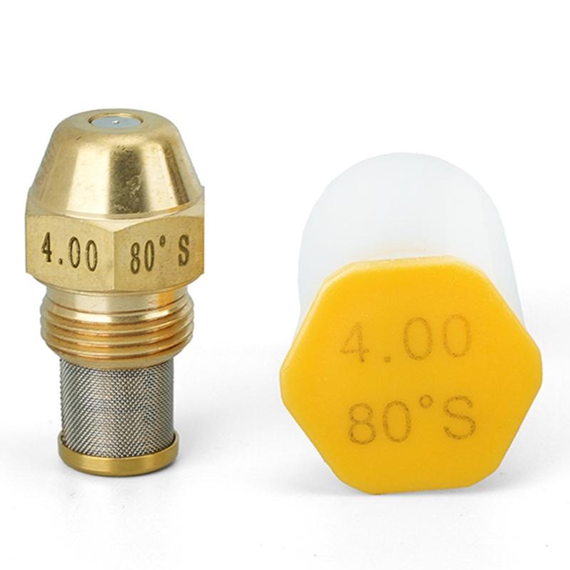 80 Degree Copper Fuels Burners Nozzle With Build In Stainless Steel Filter For Industrial Boilers And Heating Equipment