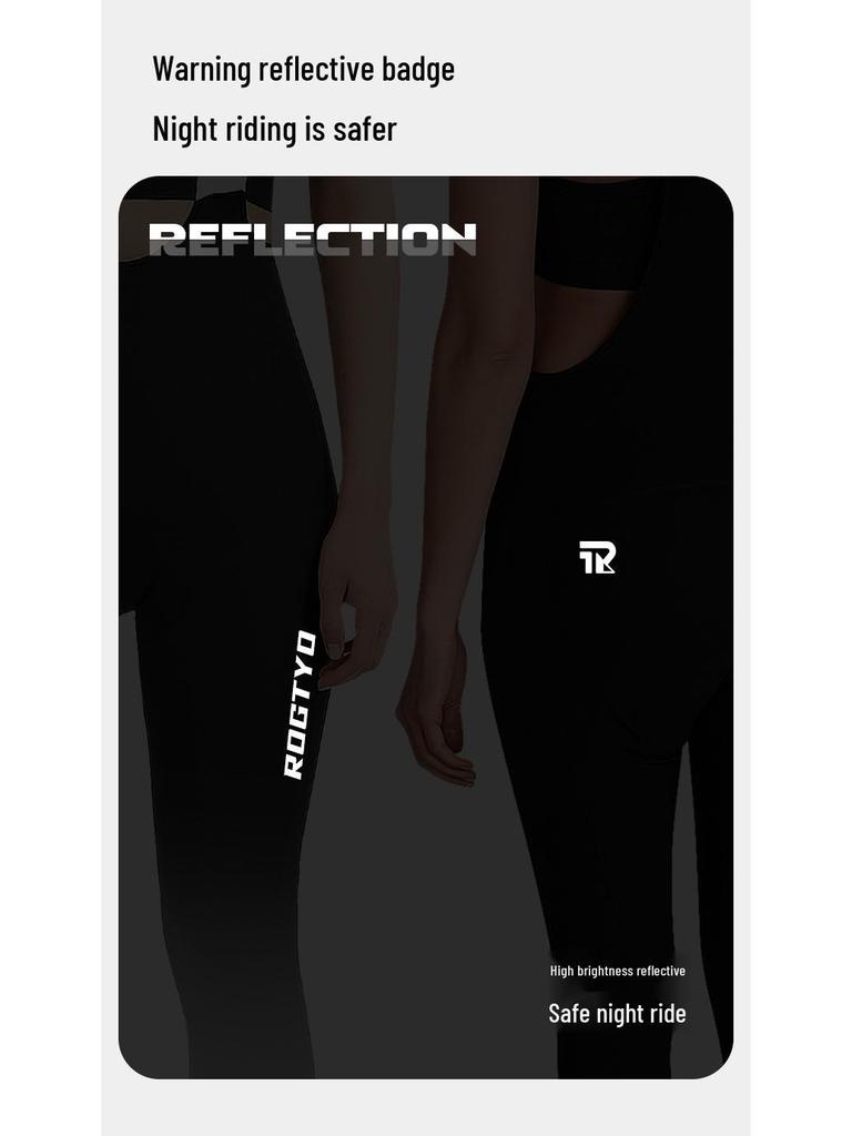 Windproof Quick-Dry Cycling Bib Shorts: Reflective, Thin, for Road & Mountain Biking in Spring, Summer, Autumn