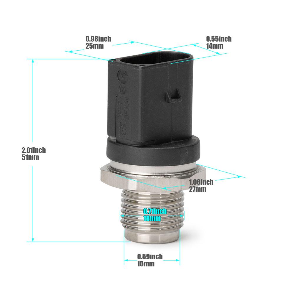 0281002842 Fuel Injection Fuel Rail Pressure Sensor 0061536528 For Mercedes-Benz ML320 E320 E350 GL320 R320 For Dodge Sprinter