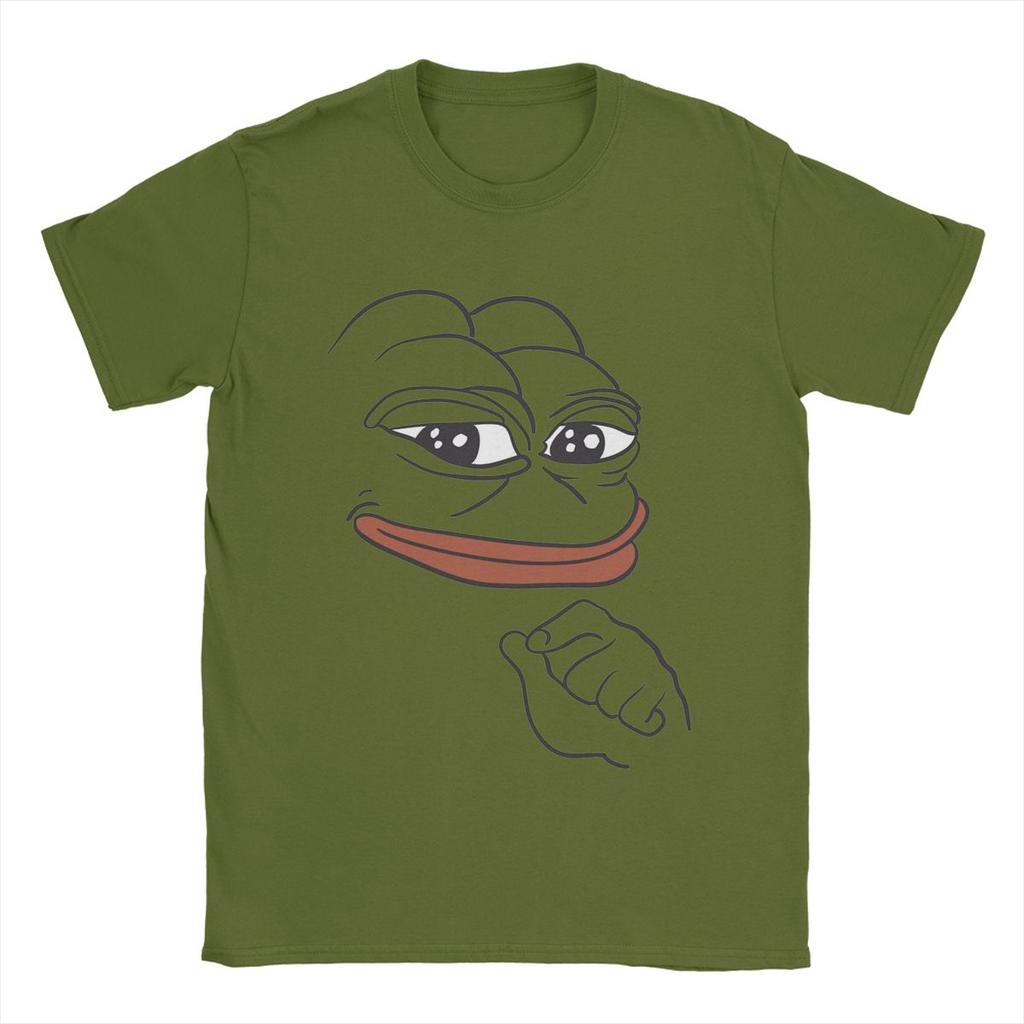 Men's T-Shirts Smug Pepe The Frog Fashion Cotton Tees Short Sleeve T Shirt Round Neck Clothes Birthday Present
