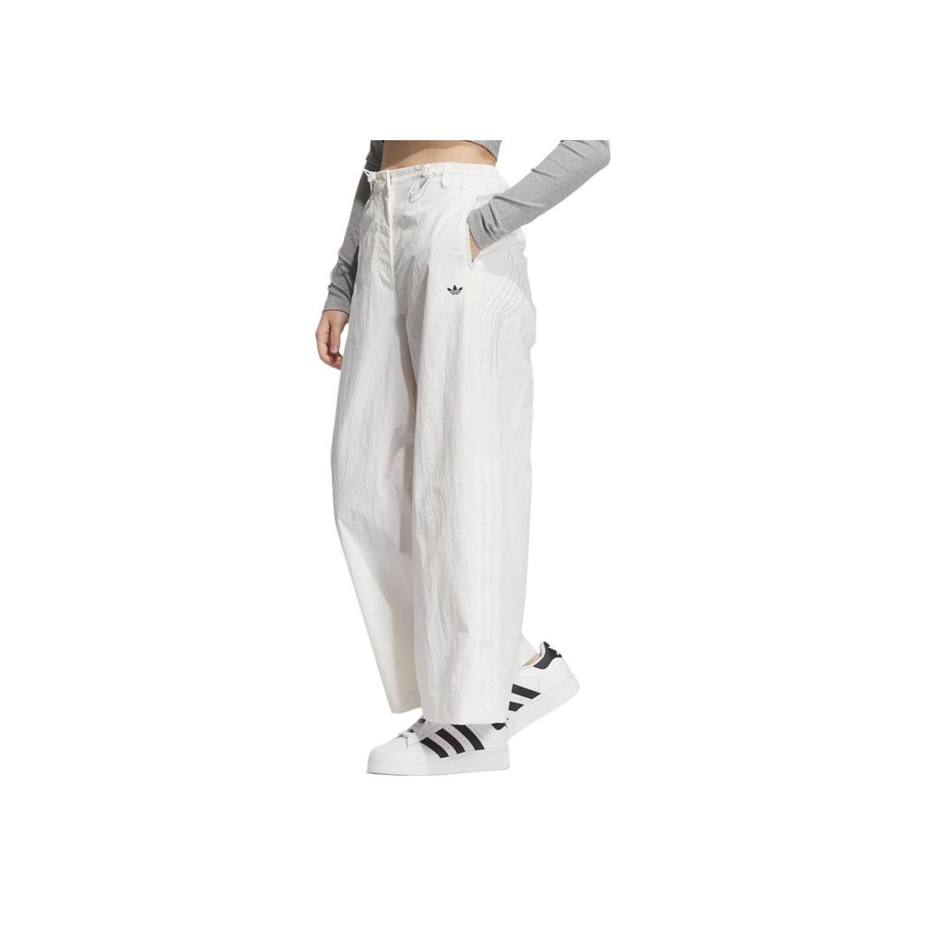 adidas Originals Women's Wide Leg Chino Pants White JD6384