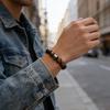 Natural Stone Round Tiger's Eye Beaded Bracelet Elastic Rope Jewelry for Men and Women