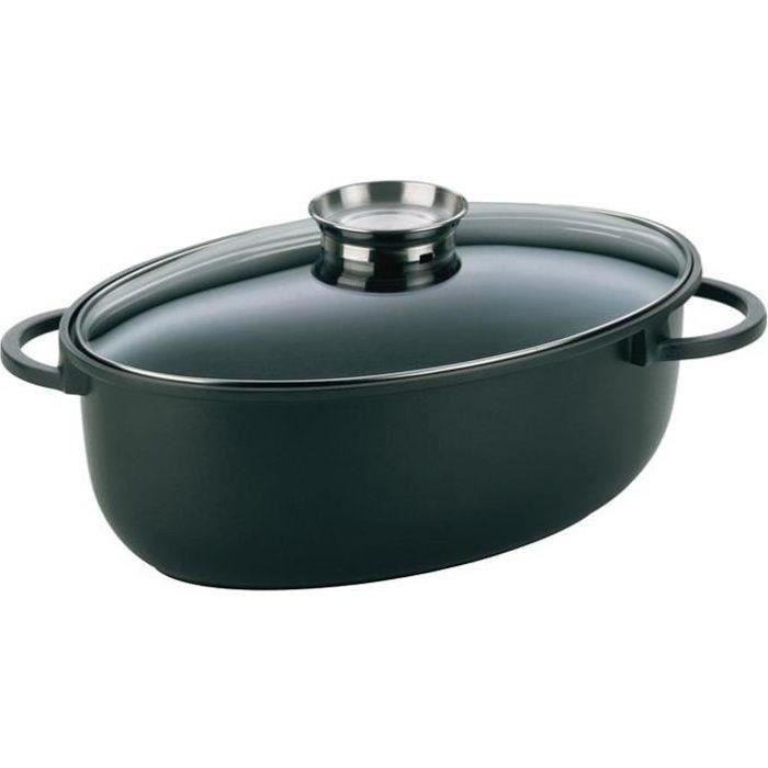 Cocotte à braiser - KELA - Ovale - Fonte d'aluminium - Revêtement Greblon - Tous feux
