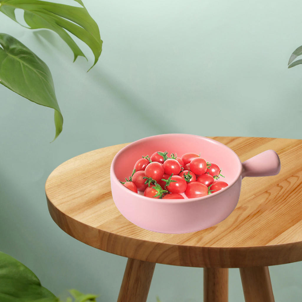 Acquista Round Ceramic Soup Bowl Baking Pan Microwave and Oven Safe