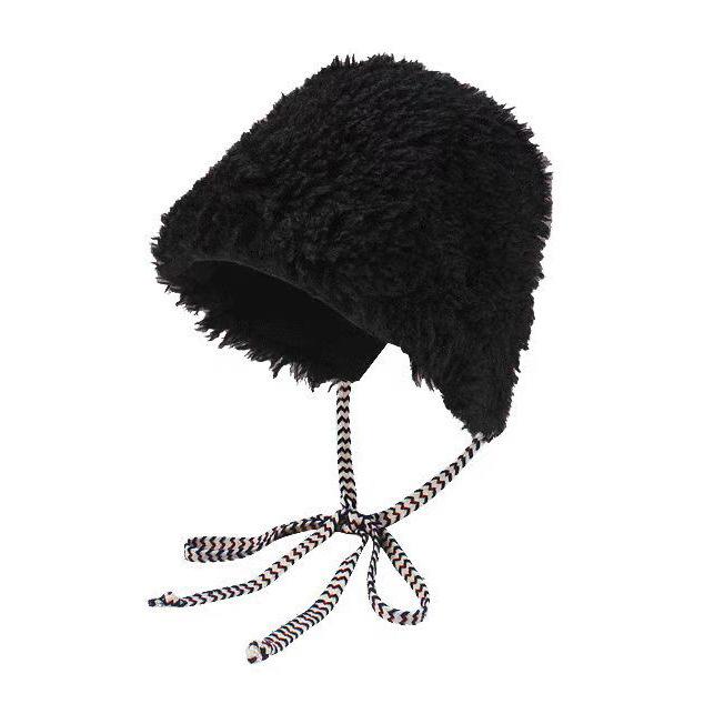 Autumn and Winter Cute Thickened Imitation Fur Plush Fisherman Hat Children Versatile Warm Windproof Cold Ear Protection