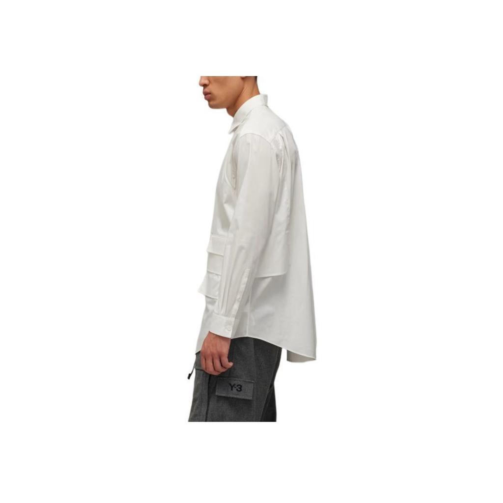Adidas Solid Fit Polo Long Sleeve Shirt Unisex Shirts White JF3025