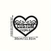Custom Metal Heart Wall Art Sign for Home Garden Porch Valentine Decor