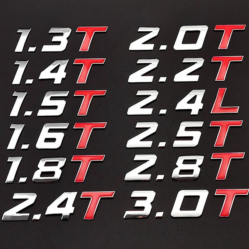 New 3D Metal 25mm Italic Car Letters Alphabet Emblem Numbers Chrome Labeling Auto Sticker Trunk Logo Letters Emblem Accessories