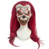 Nowa Halloweenowa Maskotka Klauna z Długimi Włosami Lateksowa Nakrycie Głowy Wyłączna Dostawa