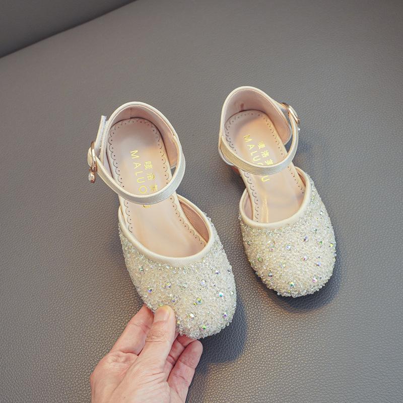 

детские хрустальные танцевальные туфли Single Shoes Princess Shoes 37 абрикосовый