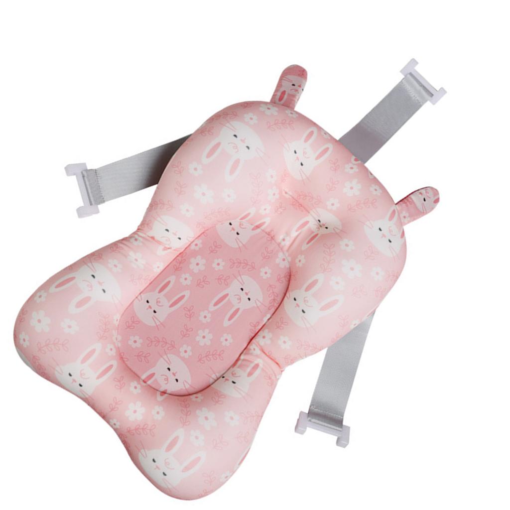 Baby-Badewannenkissen, schwimmendes, rutschfestes, verstellbares, atmungsaktives Netz, für Säuglinge, Rosa