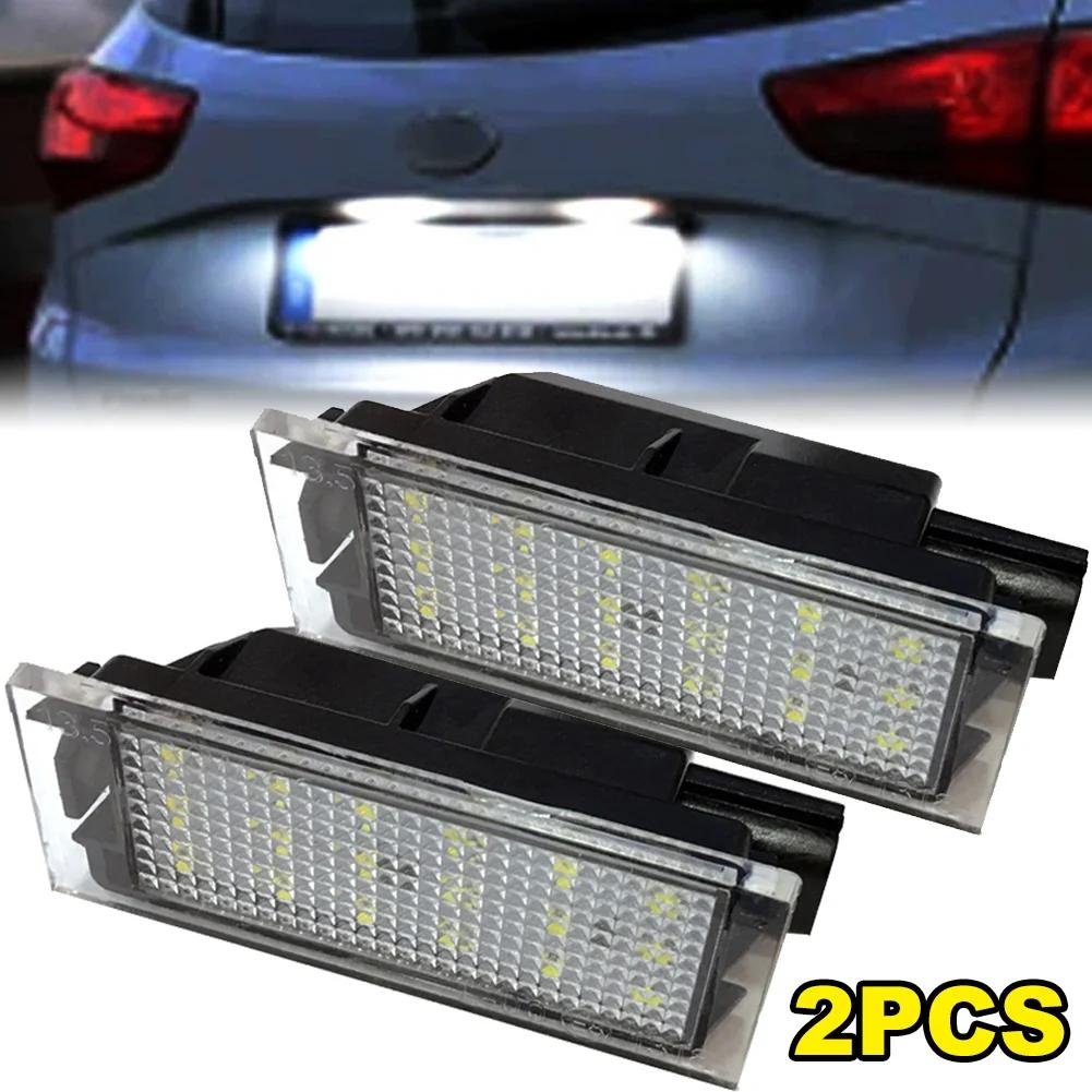1/2PC Car Flashing Canbus Car LED Number License Plate Light For Renault Megane 3 Clio Laguna 2 Megane 3 Twingo Master Vel Satis