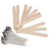 110 Pcs 15cm Candle Wicks and Candle Wick Holder Low Smoke 100 Wicks Plus 10 Centering Devices for Candle MakingWood