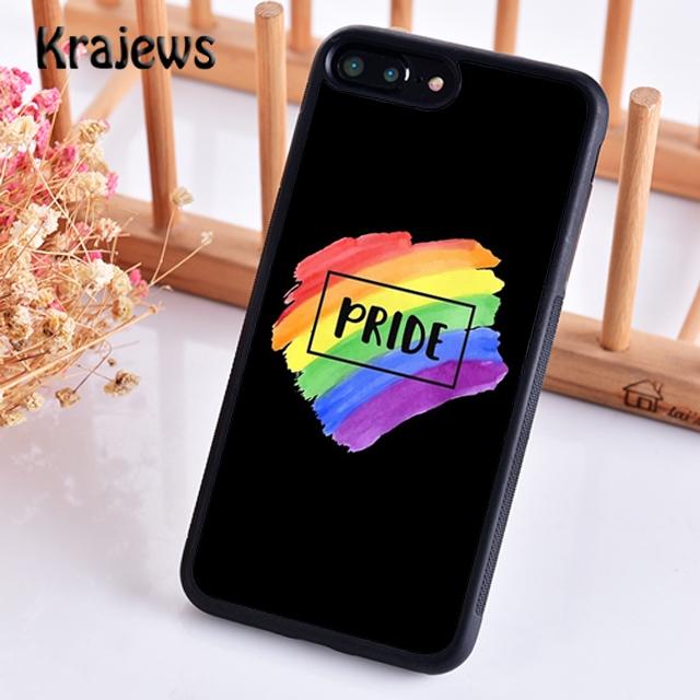 Krajews Gay Lesbian LGBT Rainbow Pride ART Phone Case For iPhone 17 Air 16 15 14 plus 11 12 13 pro max coque Fundas