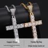 Zircon Cross Necklace: Hip Hop Punk Pendant for Men & Women