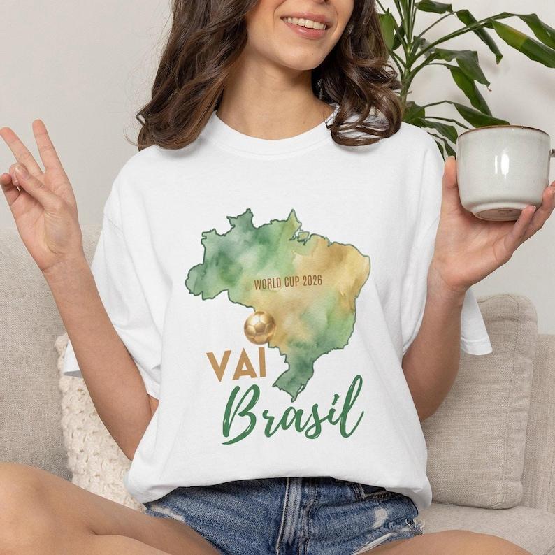 World Cup 2026 Brazil Fan T-shirt | Soccer Tee, Football Supporter Shirt 2XL