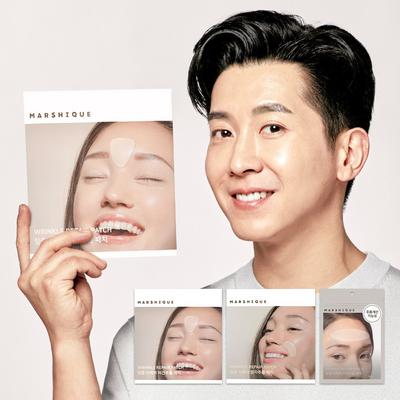 Marcique Wrinkle Repair Wrinkle Patch 3 Type Set, Between Eyebrow + Nasolabial Fold + Forehead, 1 Piece, 130 Pieces