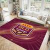 Queensland Maroons Design Crystal Velvet Carpet Cozy Non?Slip Printed Rug For Bedroom Living Room Entrance