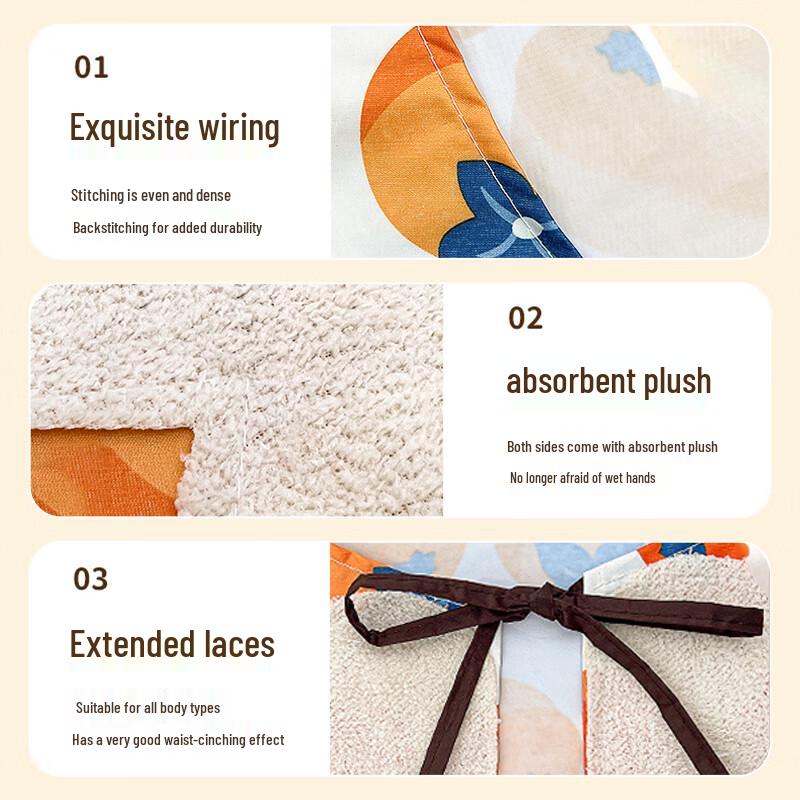 Edo Waterproof Kitchen Apron with Hand Wipe and Pocket