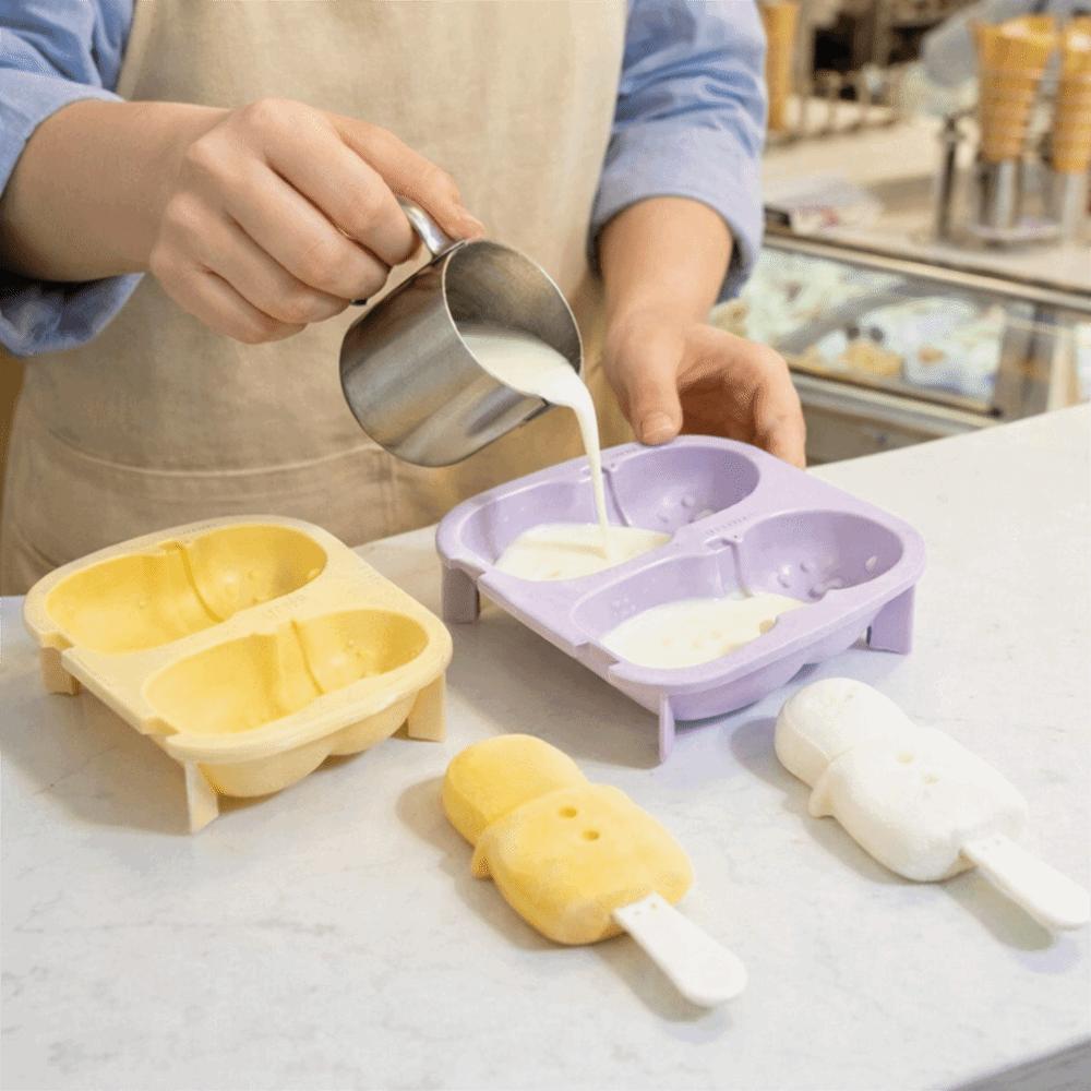 With Sticks Ice Cream Mold With Lids Ice Cream Maker Molds Cute ice Cube Tray  Kitchen Tools
