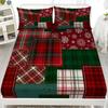 Plaid Style Fitted Sheet, Grid Pattern Bedding Set 2pcs, Checkerboard Bed Cover with 1 Pillowcase75*50 for Kids Boys Room Decor