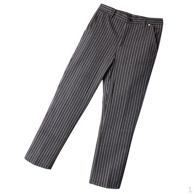 CHEF TROUSERS Stripe Kitchen Catering Cook Pants Uniform Unisex M-4XL