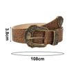 Modischer Breiter Western Cowboy Gürtel PU Leder Vintage Schnalle Gürtel Retro Lässiger Taillengürtel Herren Damen