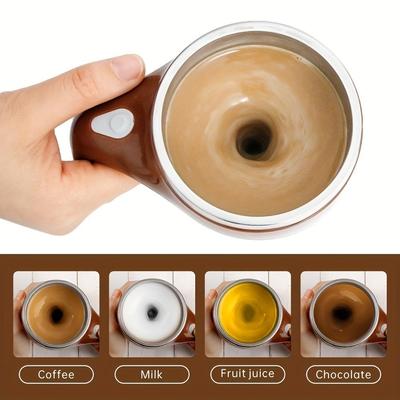 Tasse à café rechargeable automatique magnétique auto-mélangeuse, tasse à mélanger rotative pour la maison, le bureau, les voyages, utilisée pour mélanger le café, le chocolat, le lait