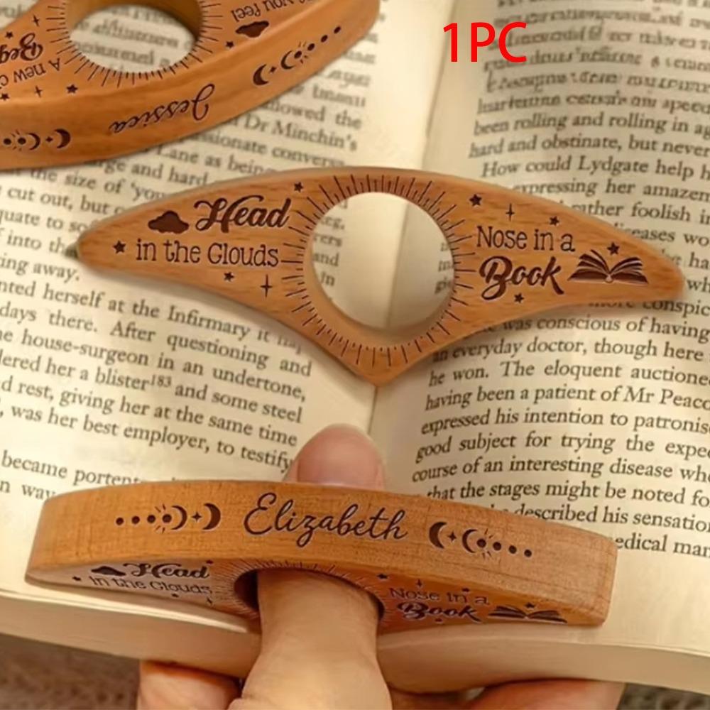

Gifts Wooden Book Page Holder Finger Bookmark Reading Tools Vintage Wooden Reading Book Decorative Ornament Thumb Book Holder
