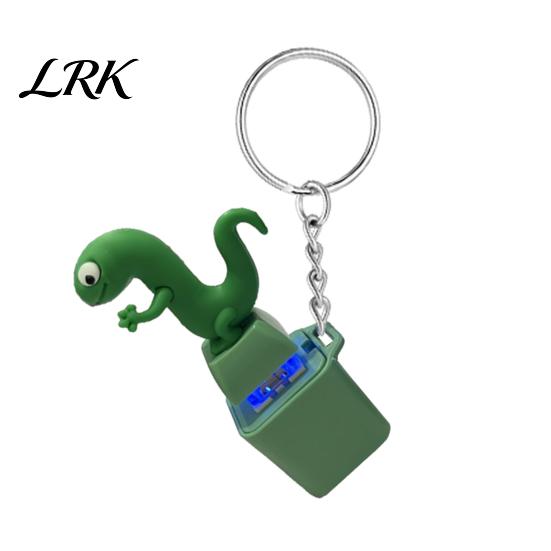 Decompression Toy Duck Sound Button Keychain, Rechargeable Fidget Clicker with Real & LED Light Stress Ball Light, Funny Interactive Desk Relief Gifts