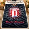 Flannel BlanketStoke City FC Custom Name Text Personalized Soft Warm Throw Blanket Home Decor Gift
