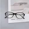 Di Lizheba glasses plain myopia glasses female college student black frame oval advanced sense TR frame