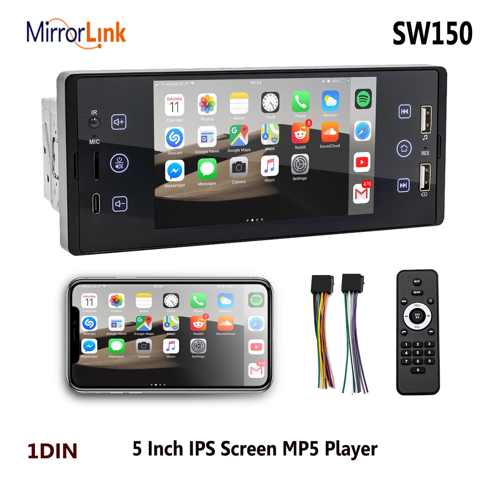 

1 Din Автомобильное радио HD Авторадио Мультимедийный MP5-плеер IPS Сенсорный экран Авторадио Стерео FM-радио