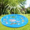 170cm Large Fountain Mat for Pool Water Play, Kids and Pets, Home Pool, Children's Summer, Garden, Patio, Lawn, Foldable, Non-Slip, Durable PVC