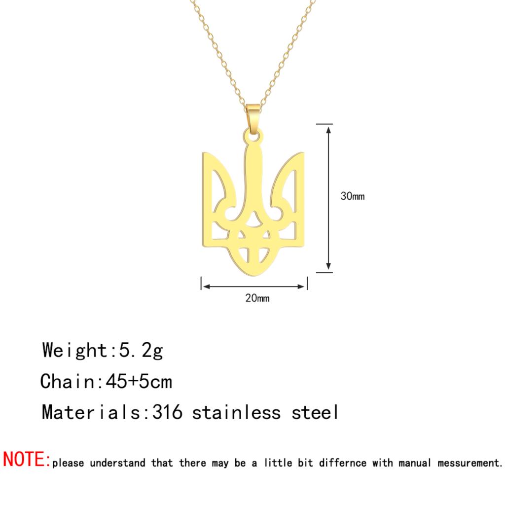 Ukraine Tryzub Halskette Tryzub Dreizack Nationale Symbole Der Ukraine Edelstahl Schmuck Frauen Männer Geschenk