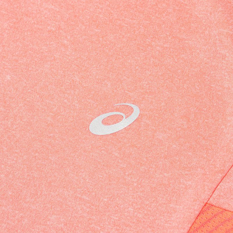 Asics Reflective Logo Running Moisture-Wicking Quick-Dry Short Sleeve T-Shirt Women Tops Red 2012D247-700