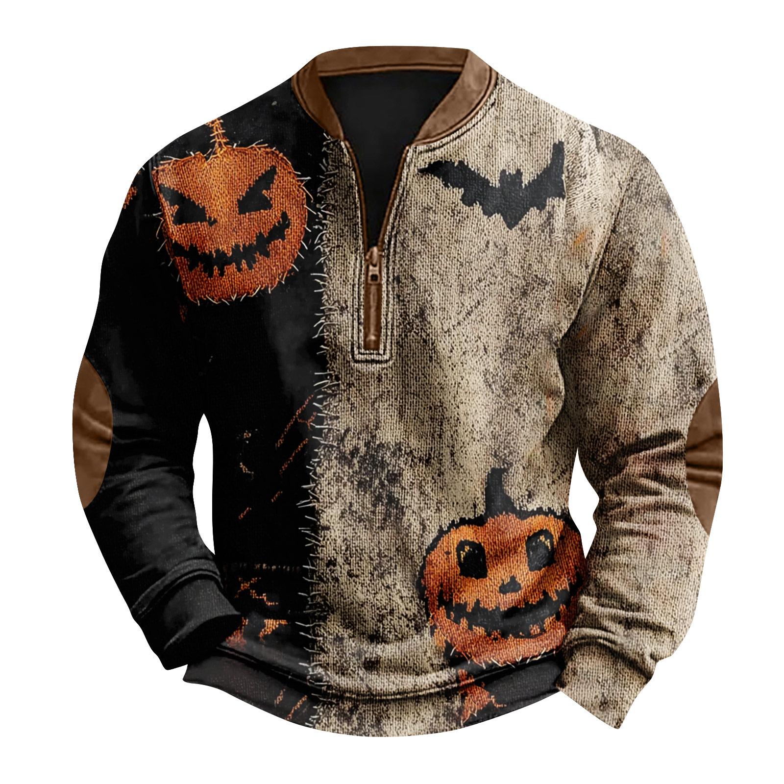 

Мужская повседневная модная рождественская принтованная толстовка без капюшона, широкая мужская свободная толстовка с капюшоном и воротником-стойкой XXL