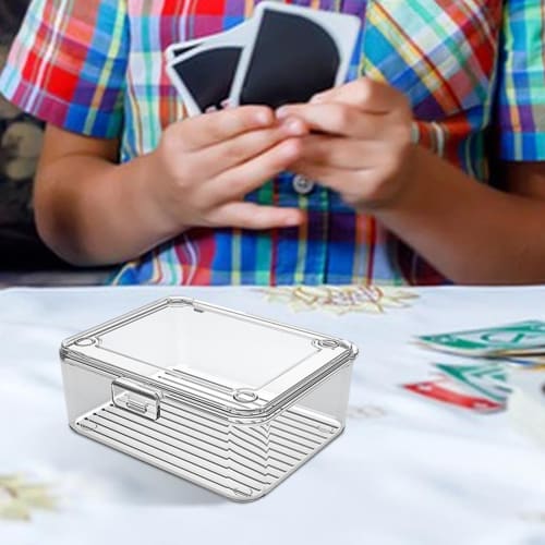 Playing Card Box, Card Storage Box | Small Card Storage Box, Transparent Card Storage Box with Lid, Multifunctional Storage, Dustproof Storage Box, Ca