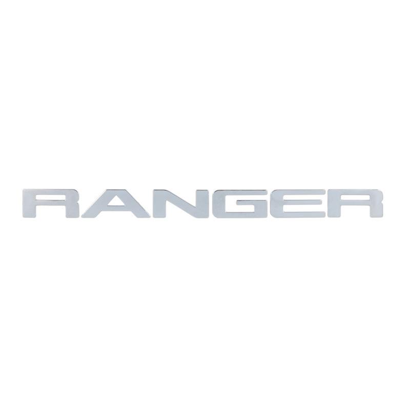 WBWP9 For Ford Ranger 2015-2021 Grille Top Logo Letter Grill RANGER 3D Emblem Original Size ABS Sticker With Glue Chromium Styling