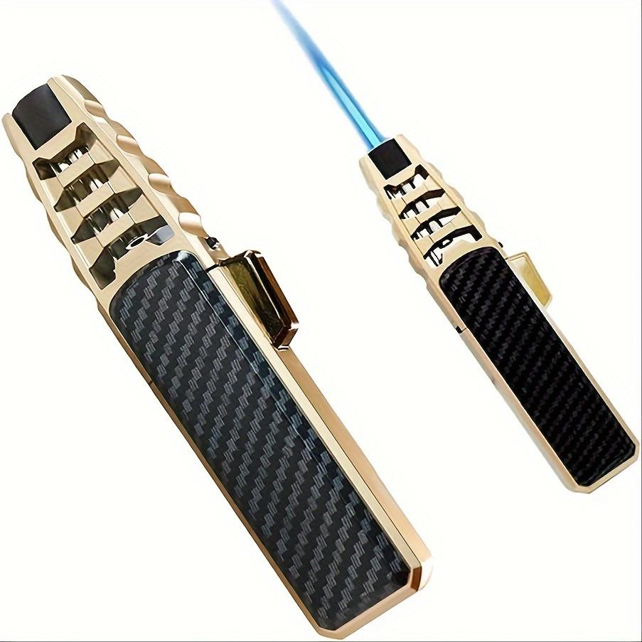 Refillable Butane Torch Lighter with Adjustable Flame Windproof,Lockfire Switch,Ideal for BBQ  Baking,Reaches 2372℉ High Temperature,Portable Design