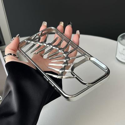 3D Fischgräten-Hohl-Wärmeableitende Handyhülle Für iPhone 16 15 14 13 12 11 Pro Max Stoßfest Galvanisiert Weiche Abdeckung