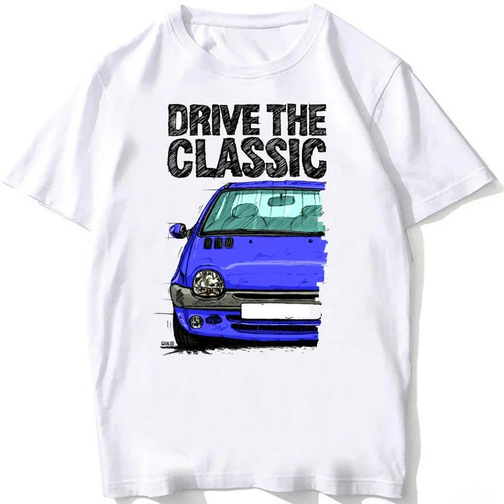 ZheXiong TEE Nieuwe Zomer Heren Korte Mouw Rijd een Legende Twingo Laat Halogeen Model Sportwagen T-shirt Jongen Witte T-shirts Heren Casual Tops 3XL