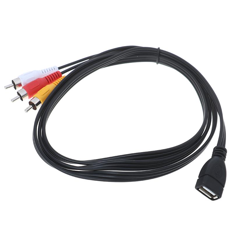 5stopý/1,5M USB 2.0 samice na 3 Rca samec adaptérový kabel video A/V videokamery