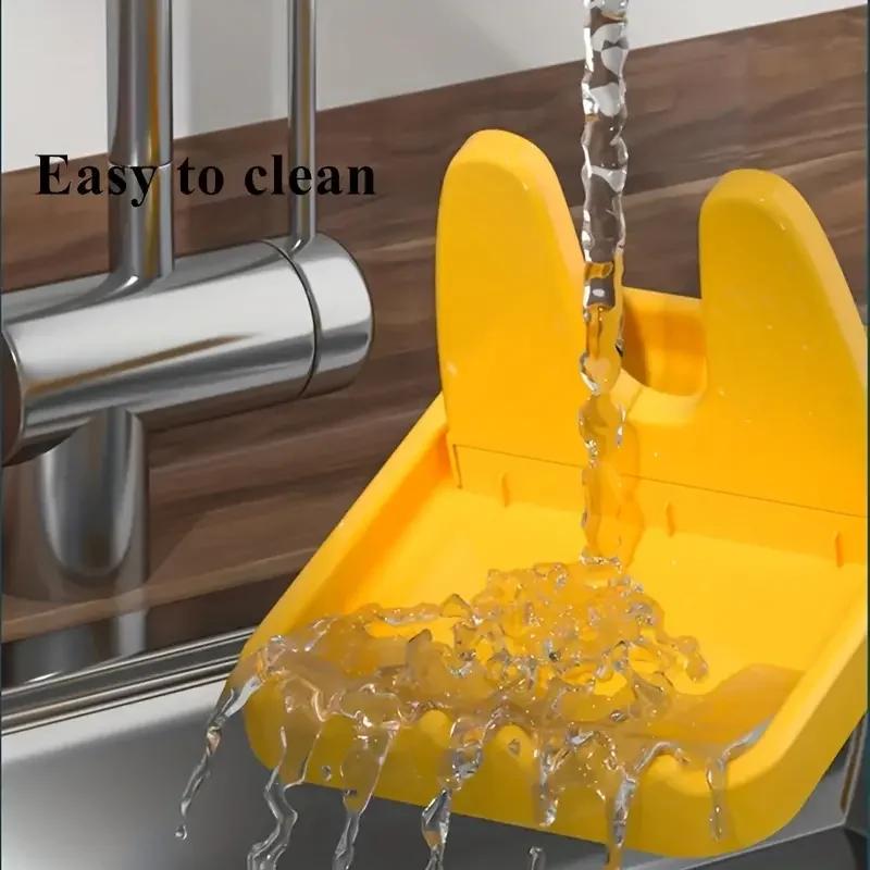 1pcs Foldable Pot Iid Rack Plastic Spoon Holder Stand Kitchen Organizer For Fork Patula Rack Pan Cover Shelf Ableware Rack