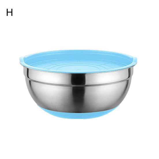 Μπολ ανάμειξης με Σετ καπακιού Μεγάλης χωρητικότητας Αντιολισθητική κάτω στιλβωμένη επιφάνεια Εύκολη στο καθάρισμα Μπολ Σαλάτα Κουζίνα Οργανωτής αποθήκευσης τροφίμων