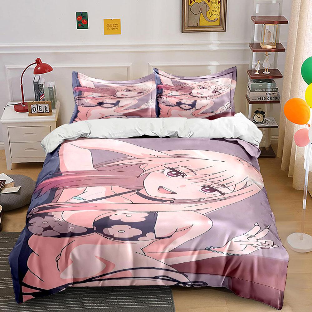 Anime character illustration pattern. Bedding sets Duvet cover sets Duvet covers Pillowcases(1 * Duvet Cover 2 * Pillowcases without duvet insert)