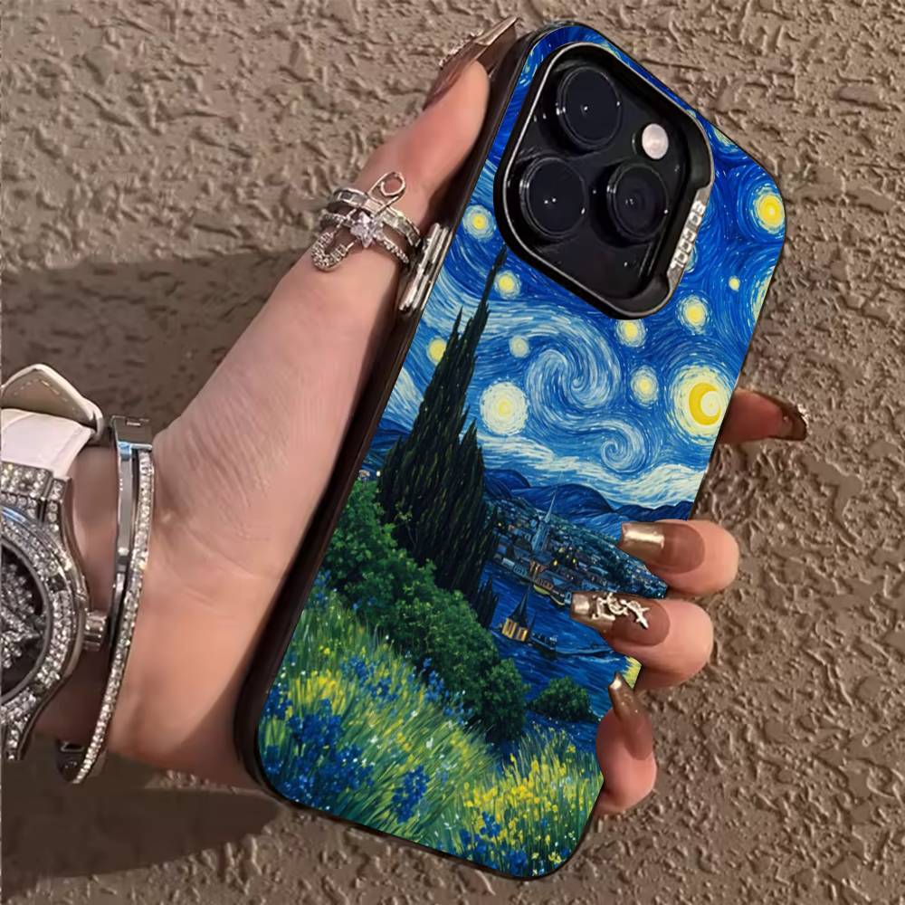 V-Van Gogh Phone Case For iPhone 17 16 15 14 13 12 11 PRO MAX TPU Soft To Skin-friendly Cover