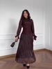2025 Winter Elegant Light Luxury Long Sleeve Waist-Cinching Dress for Women