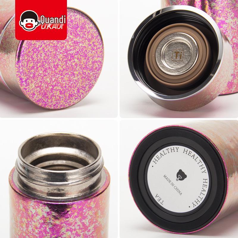 Kuangdi Vacuum Insulated Double-Layer Titanium Cup, Business Couple's Gift with Printing